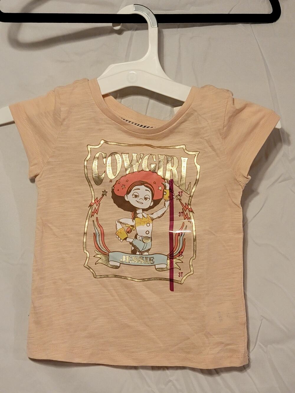 Disney Toddler Girls' Jessie Short Sleeve Graphic Tee Rose Pink Sz 3T